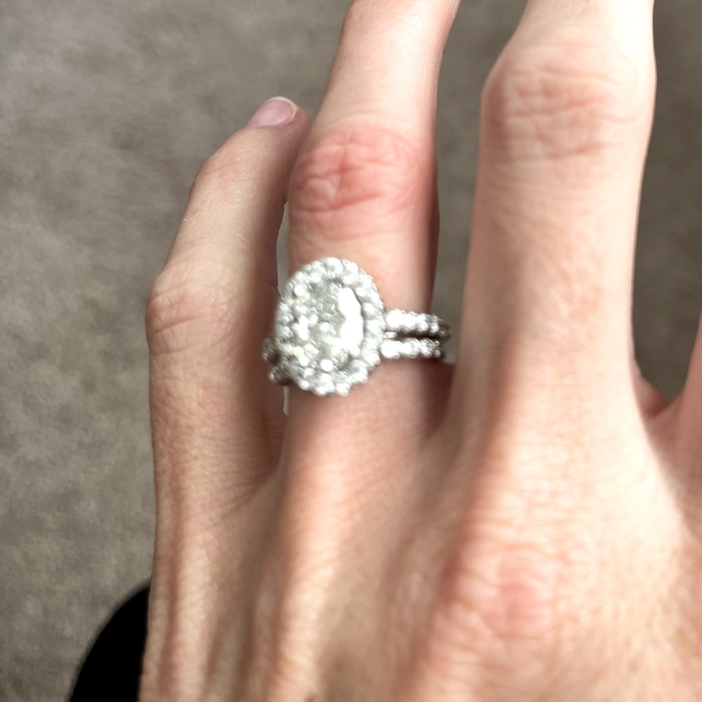 1.51 carat oval diamond engagement ring.